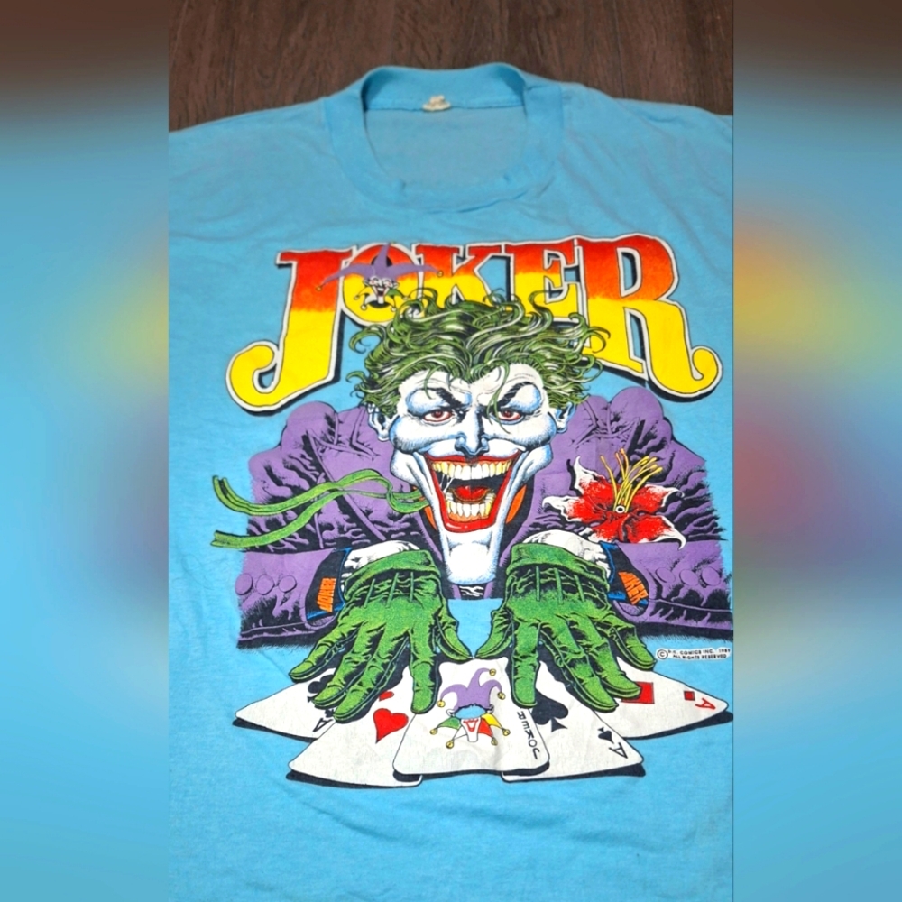 Vintage 1989 Joker Batman DC Comics T Shirt Men's size XL